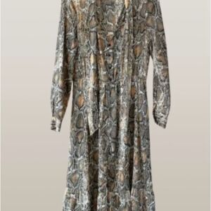 Zara Brown and Black Ruffled Tiered Dress